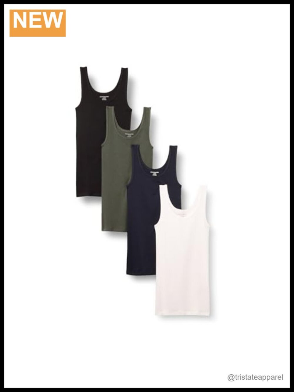 Women's Slim Fit Cotton Modal Rib Tank Top Scoop Neck Sleeveless 4 Pack